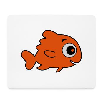 comic_fisch_01 - Mouse Pad (horizontal) - white - Front