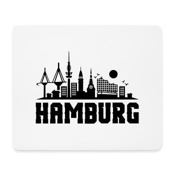hamburg skyline stadt - Mousepad (Querformat) - Weiß - Vorne