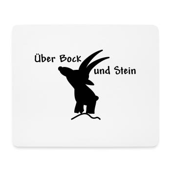 Über Bock und Bein - Mousepad (Querformat) - Weiß - Vorne