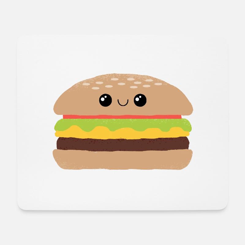 Burger - Mousepad (Querformat) - Weiß