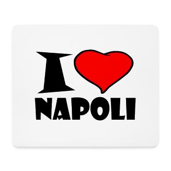 I Love Napoli - Mousepad (Querformat) - Weiß - Vorne
