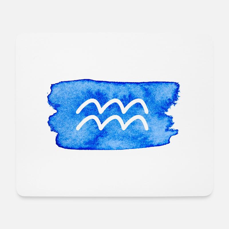 Wassermann Sternzeichen Aquarius - Mousepad (Querformat) - Weiß