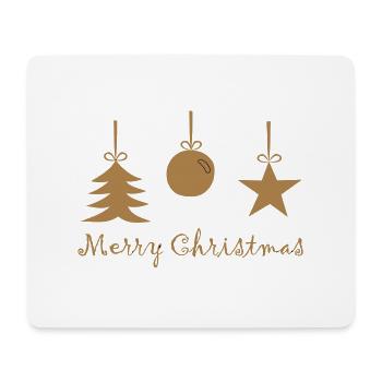 Christmas decoration gold - Mouse Pad (horizontal) - white - Front