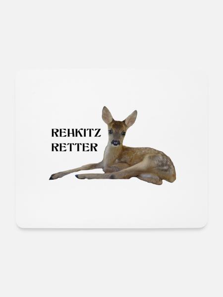 Rehkitz 8 - Mousepad (Querformat) - Weiß