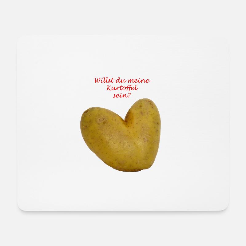 Karoffelherz2 - Mousepad (Querformat) - Weiß