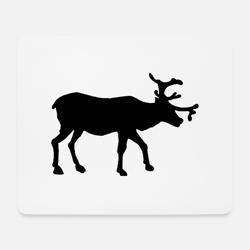 Reindeer - Mousepad (Querformat) - Weiß