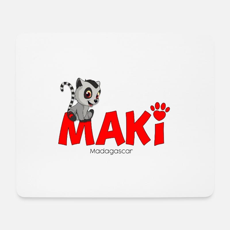 Maki from Madagascar - Mouse Pad (horizontal) - white