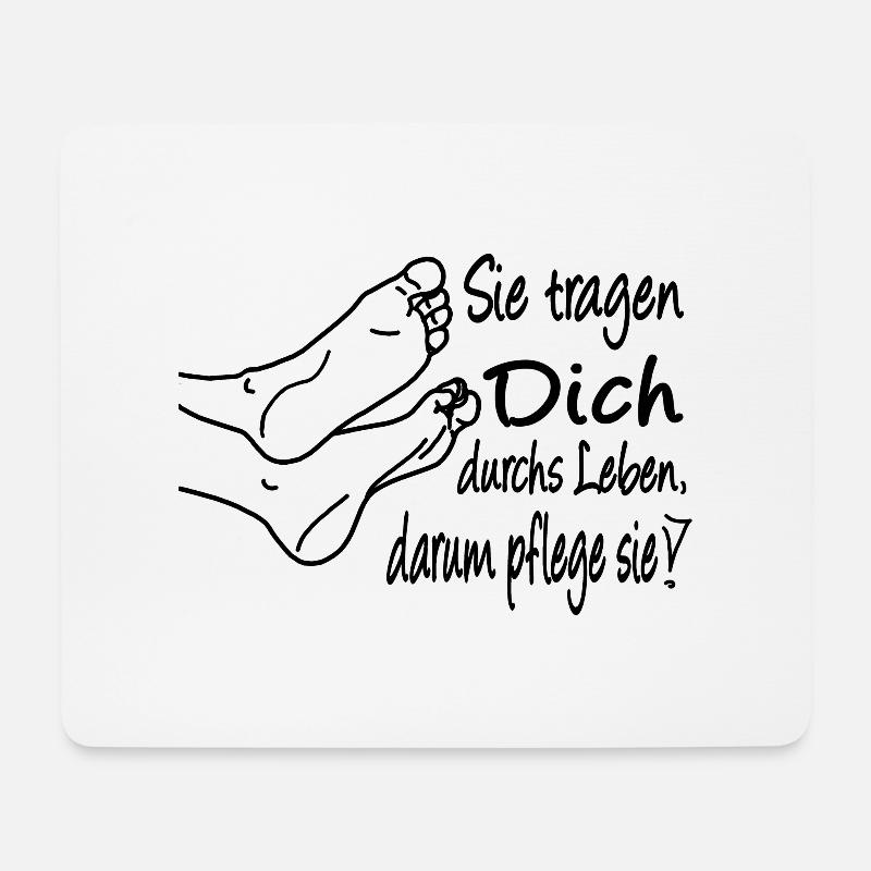 Fußpflege - Mousepad (Querformat) - Weiß