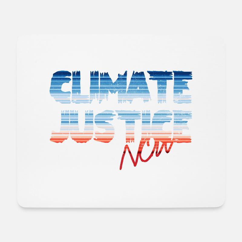 Climate Justice Now - Mousepad (Querformat) - Weiß