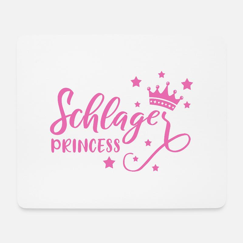 Schlagerprinzessin Schlagerfan Schlager Geschenk - Mousepad (Querformat) - Weiß