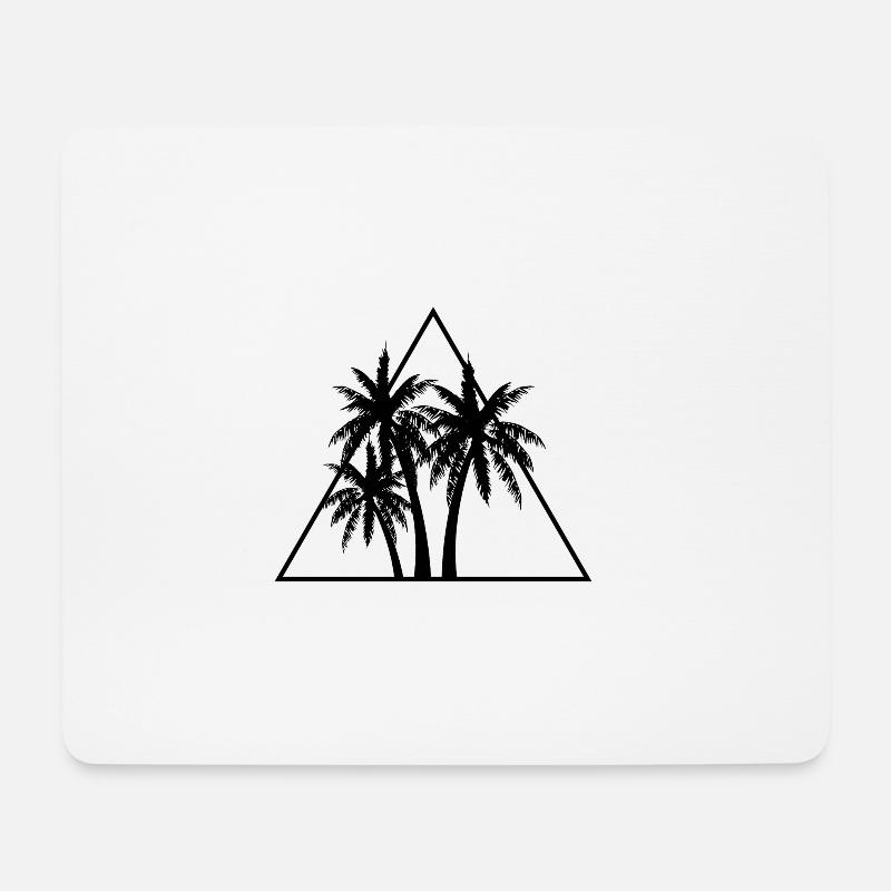 Palmen im Dreieck - Mousepad (Querformat) - Weiß