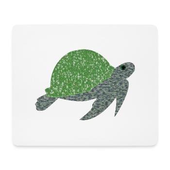 Tortue - Tapis de souris (format paysage) - blanc - Devant