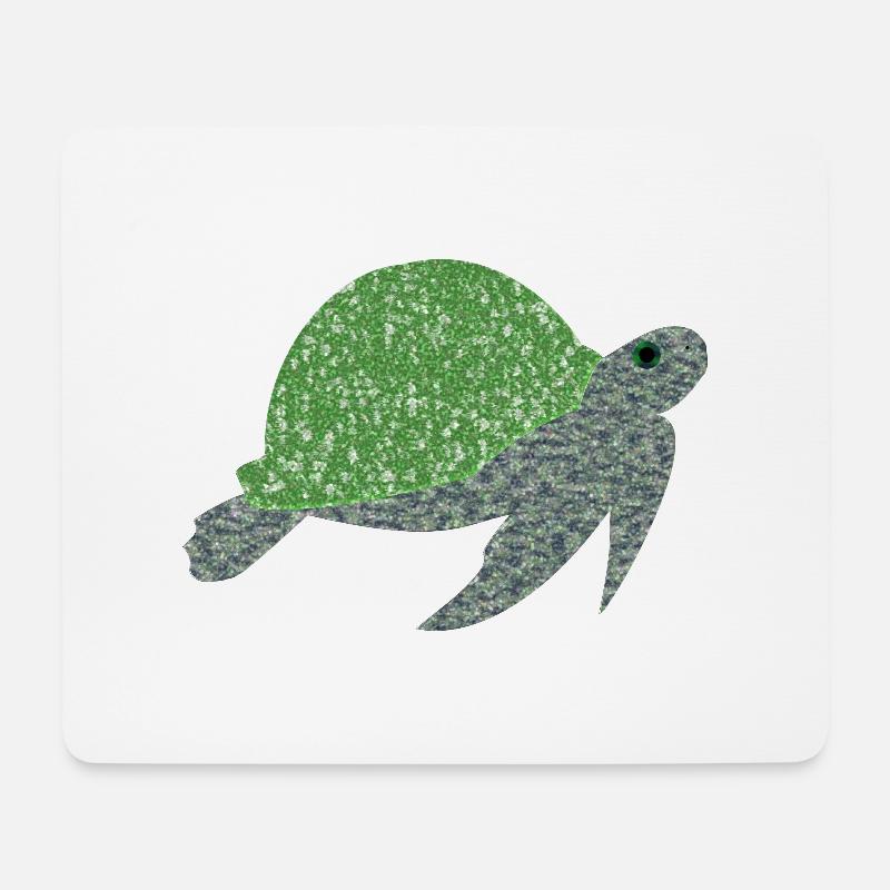Schildkröte - Mousepad (Querformat) - Weiß