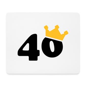 40 crown 40 birthday 40 years - Mouse Pad (horizontal) - white - Front