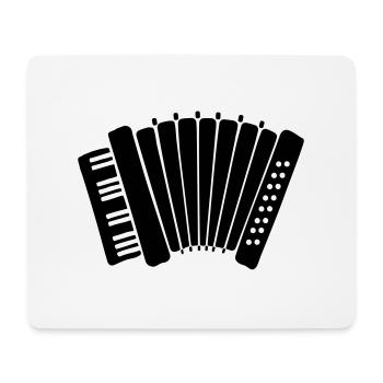 Akkordeon - Mousepad (Querformat) - Weiß - Vorne