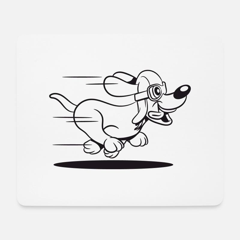 Hund jung welpe - Mousepad (Querformat) - Weiß