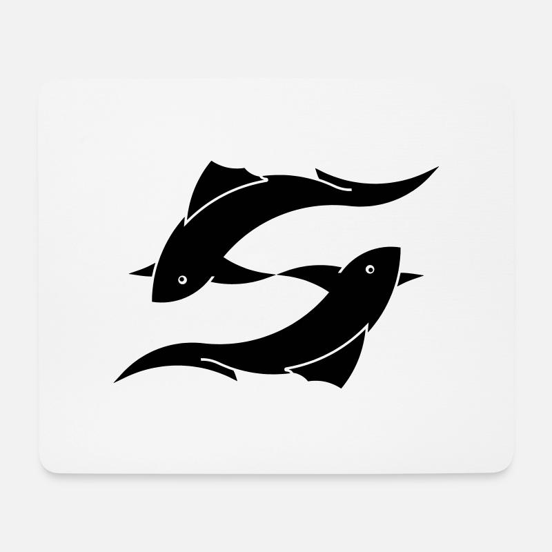 Sternzeichen Fische - Mousepad (Querformat) - Weiß