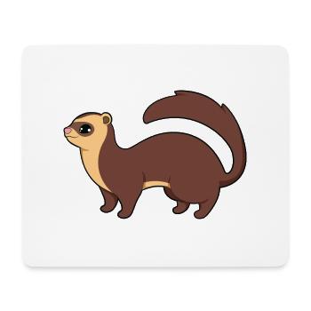 Furet - Tapis de souris (format paysage) - blanc - Devant