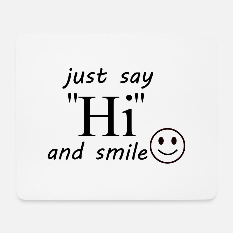 hi - Mousepad (Querformat) - Weiß