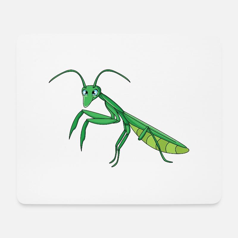 Fangschrecke Gottesanbeterin - Mousepad (Querformat) - Weiß