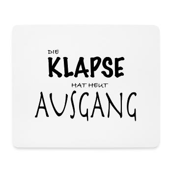 klapse ausgang - Mousepad (Querformat) - Weiß - Vorne