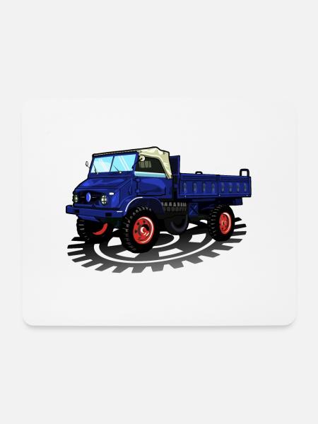 Unimog - Oldtimer - Offroad - Universal Motorgerät - Mousepad (Querformat) - Weiß
