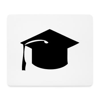 Chapeau d’étudiant - Tapis de souris (format paysage) - blanc - Devant