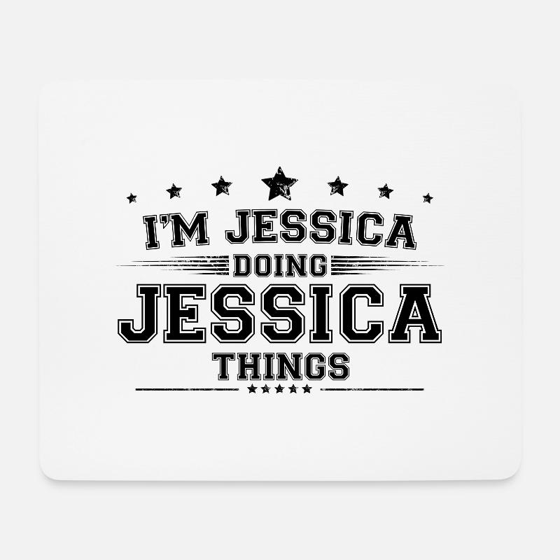 Ich bin Jessica, die Jessica Dinge macht - Mousepad (Querformat) - Weiß