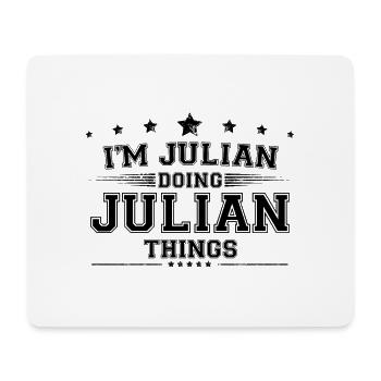 i’m Julian doing Julian things - Mouse Pad (horizontal) - white - Front