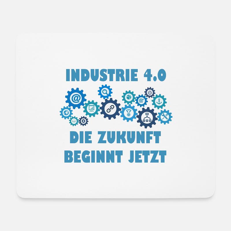 Industrie 4.0 Die Zukunft beginnt jetzt Geschenk - Mousepad (Querformat) - Weiß