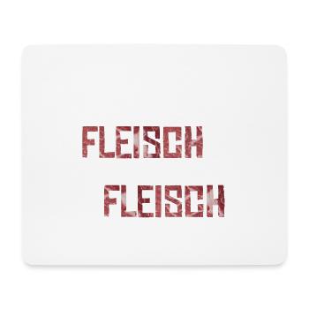 Nur Fleisch macht Fleisch Geschenkidee - Mousepad (Querformat) - Weiß - Vorne