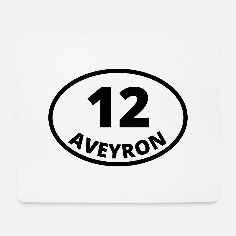 12 aveyron - Tapis de souris (format paysage) - blanc