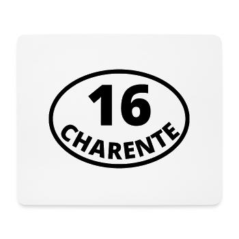 16 charente - Tapis de souris (format paysage) - blanc - Devant