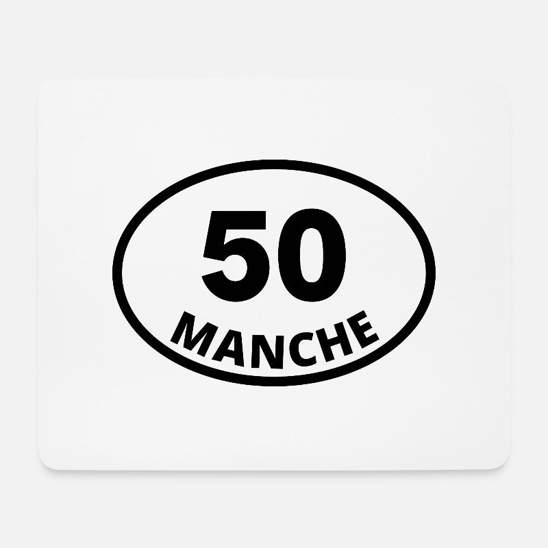 50 manche - Tapis de souris (format paysage) - blanc
