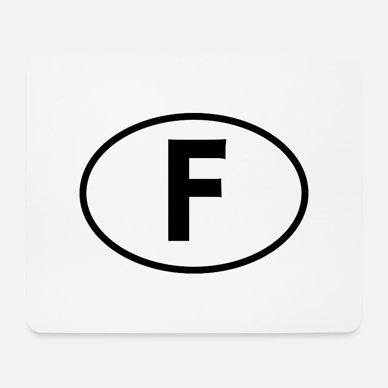 F - Mousepad (Querformat) - Weiß