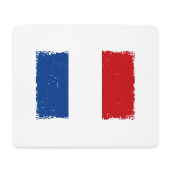 France Grunge flag - Mouse Pad (horizontal) - white - Front