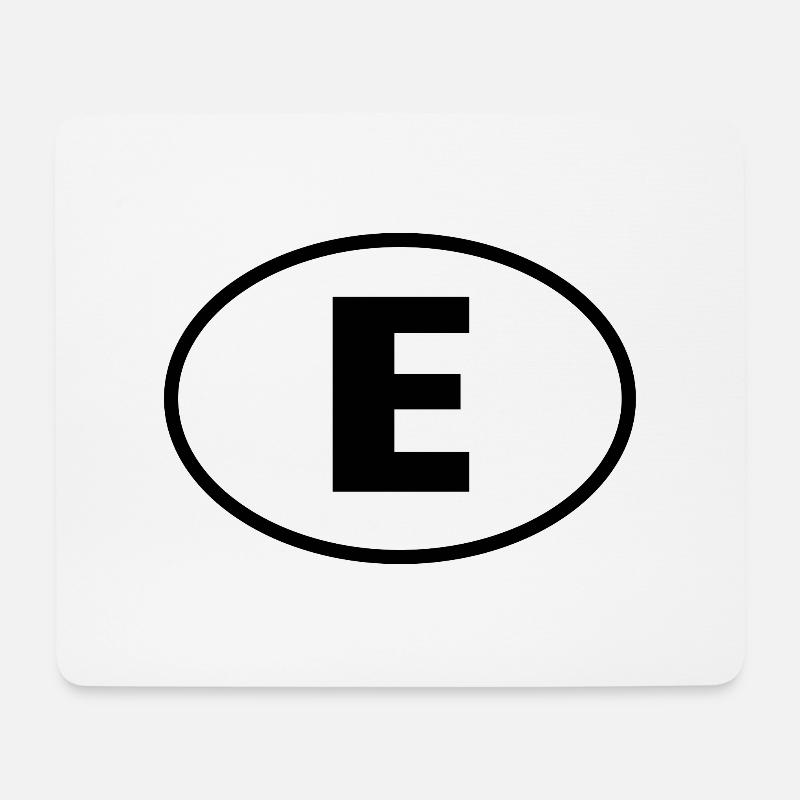 e - Mousepad (Querformat) - Weiß