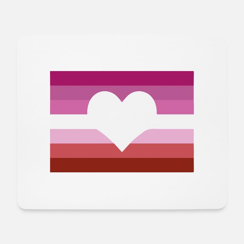 LGBTQ+ Lesbian - Mousepad (Querformat) - Weiß