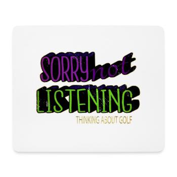 sport golfhoodie birthday golfgirls humor happy - Mousepad (Querformat) - Weiß - Vorne