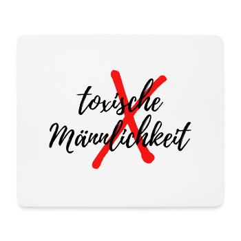 Gegen toxische Männlichkeit - Mousepad (Querformat) - Weiß - Vorne