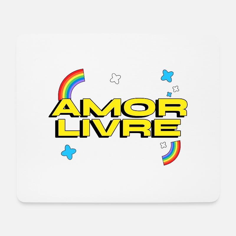 Amor Livre Stolz - Mousepad (Querformat) - Weiß