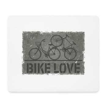 Amour du vélo - Tapis de souris (format paysage) - blanc - Devant