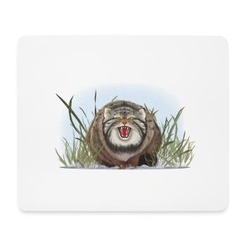Manul does not like stroking - Mouse Pad (horizontal) - white - Front