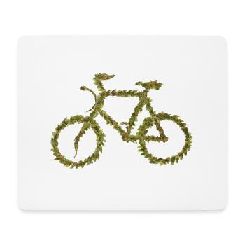 Bicycle Nature Leaf Green - Mouse Pad (horizontal) - white - Front