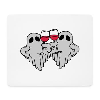 2 wine-drinking spirits - Mouse Pad (horizontal) - white - Front