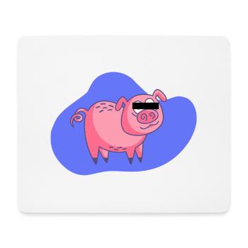 Cartoon Pig - Mouse Pad (horizontal) - white - Front