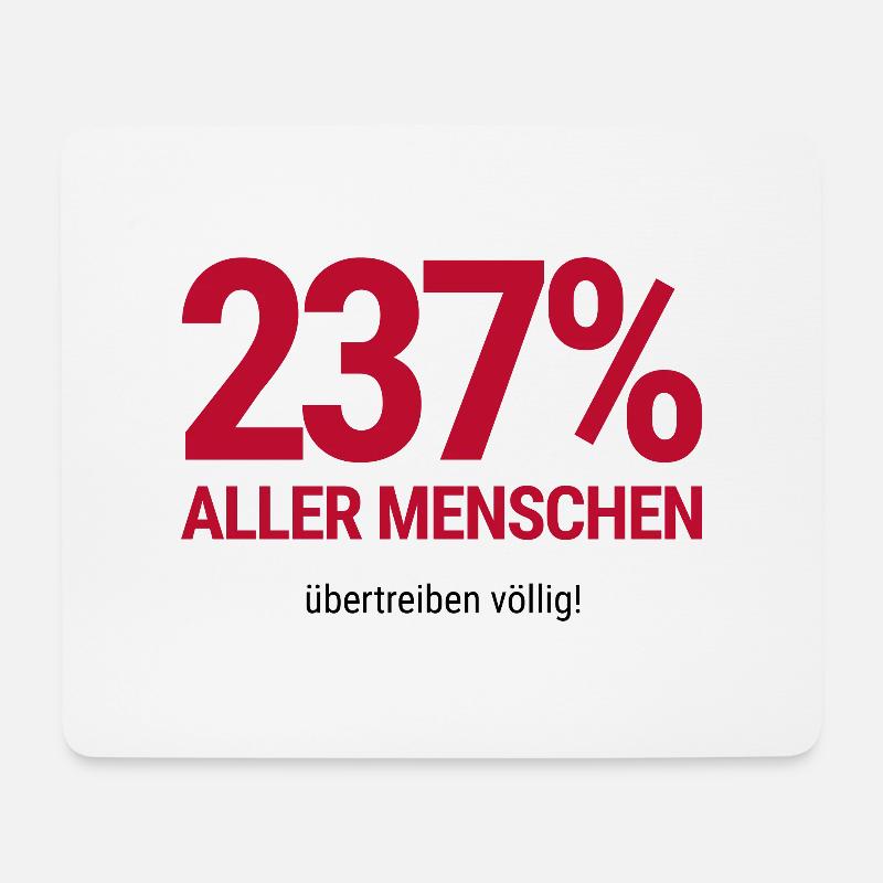 Ironie Wortwitz - Menschen übertreiben völlig - Mousepad (Querformat) - Weiß