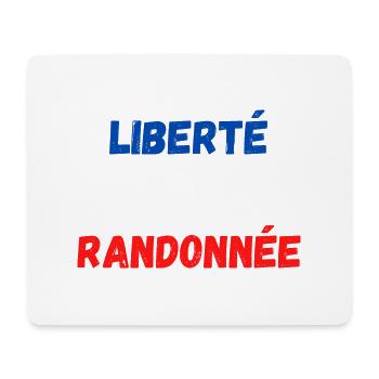 Liberté égalité randonnée - Tapis de souris (format paysage) - blanc - Devant