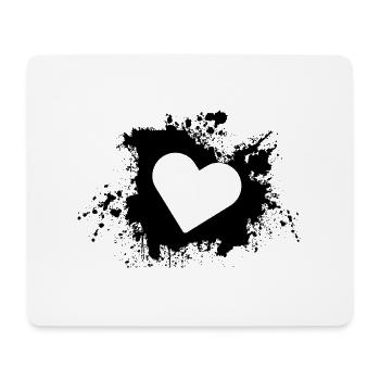 Herz - Mousepad (Querformat) - Weiß - Vorne