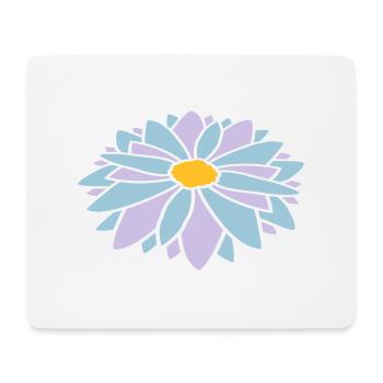 Colorful Pretty Flower Design - Mouse Pad (horizontal) - white - Front